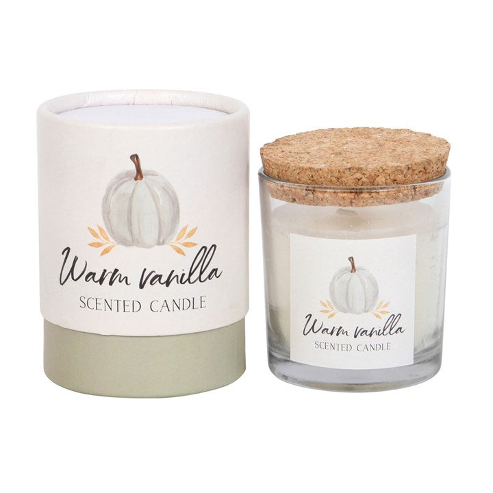 Bougie d'automne à la vanille chaude