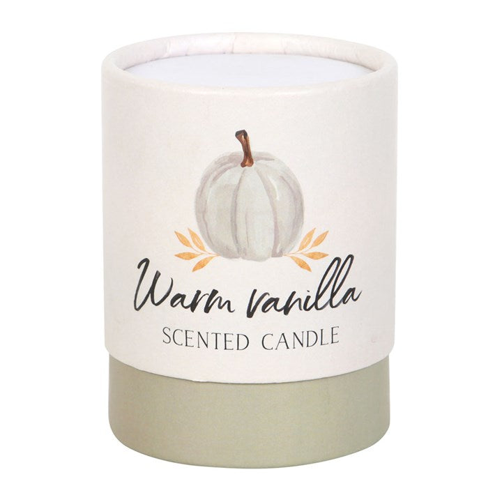 Bougie d'automne à la vanille chaude