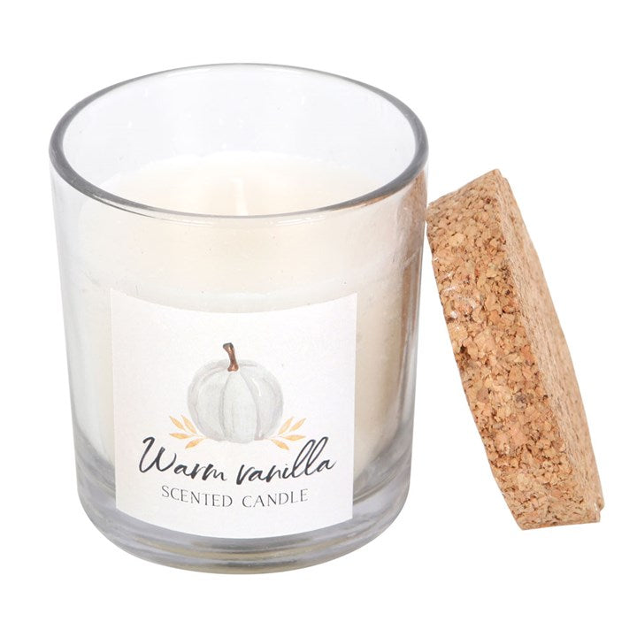 Bougie d'automne à la vanille chaude