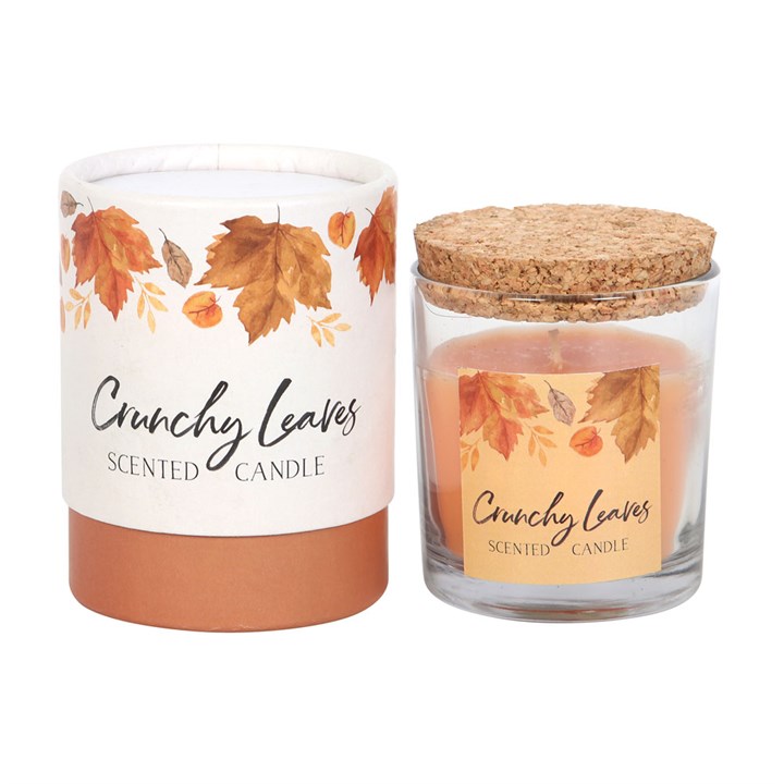 Bougie d'automne aux feuilles croquantes