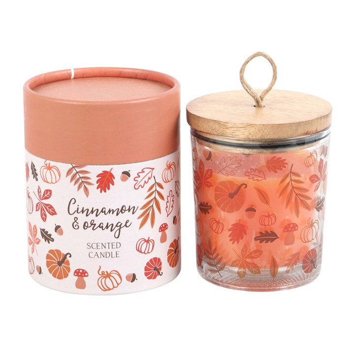 Bougie Feuilles d'automne Cannelle et Orange