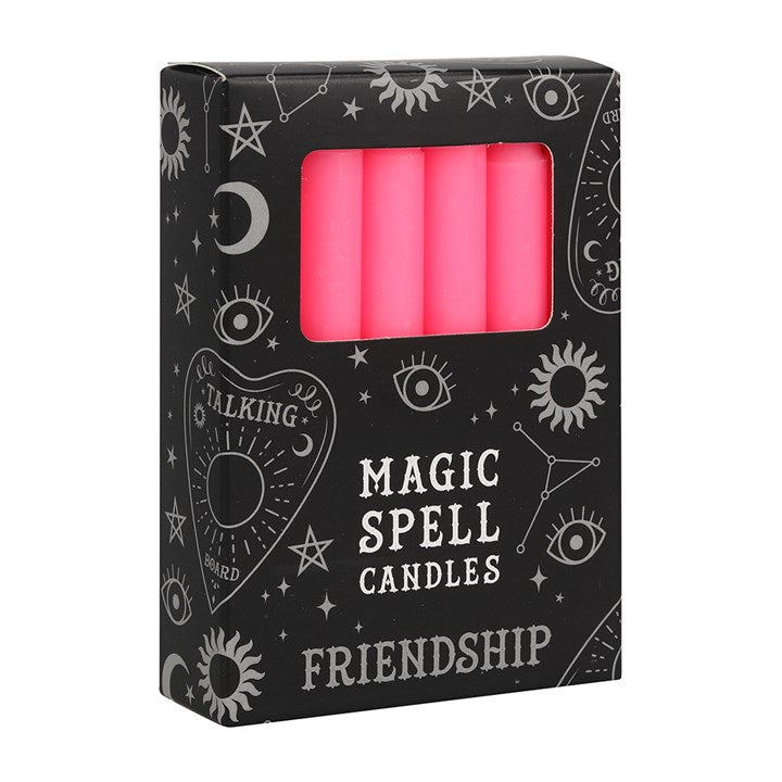 Lot de 12 bougies magiques rose "Amitié"