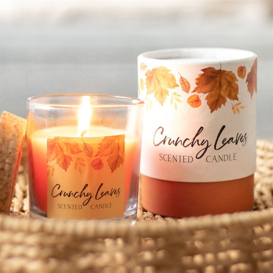 Bougie d'automne aux feuilles croquantes