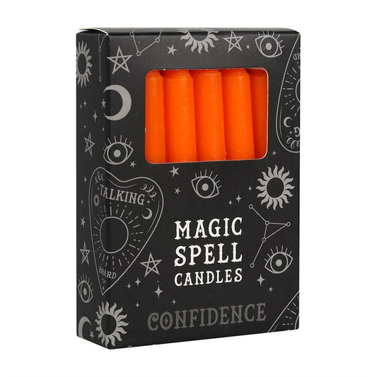 Lot de 12 bougies magiques Orange "Confiance"