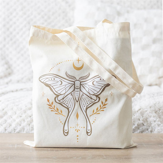 Tote bag Papillon de nuit blanc